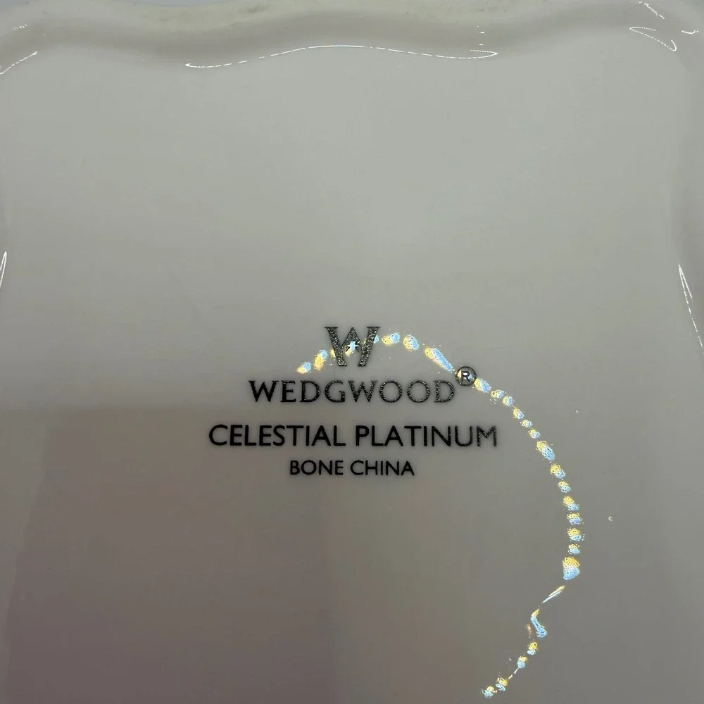 Wedgwood Celestial Platinum Bone China Trinket Ring Bearer Wedding Ring Holder‎